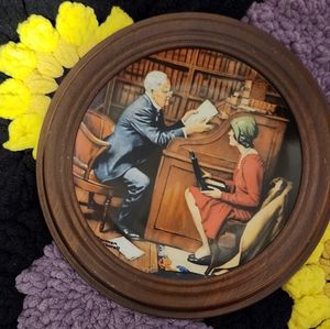 "The Professor" plate by Norman Rockwell